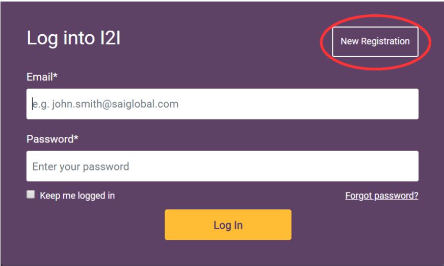 New registration